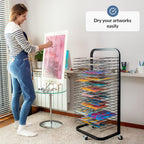 Art Drying Rack for Classroom Functional Mobile Paint