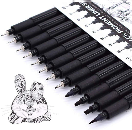 Art Pens Fineliner Ink Technical Drawing Pigment Pen (Set of 12)