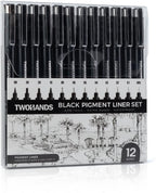 Art Pens Fineliner Ink Technical Drawing Pigment Pen (Set of 12)