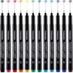 Art Pens Fineliner Ink Technical Drawing Pigment Pen (Set of 12)