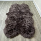 Arthur Cameron Genuine Double-Fleece Sheepskin Rug with a