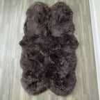 Arthur Cameron Genuine Double-Fleece Sheepskin Rug with a