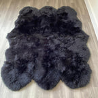 Arthur Cameron Genuine Double-Fleece Sheepskin Rug with a