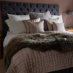 Arthur Cameron Genuine Double-Fleece Sheepskin Rug with a