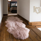 Arthur Cameron Genuine Double-Fleece Sheepskin Rug with a