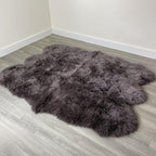 Arthur Cameron Genuine Double-Fleece Sheepskin Rug with a