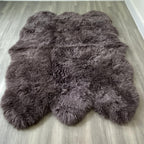 Arthur Cameron Genuine Double-Fleece Sheepskin Rug with a