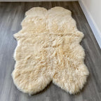 Arthur Cameron Genuine Double-Fleece Sheepskin Rug with a