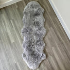 Arthur Cameron Genuine Double-Fleece Sheepskin Rug with a