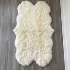 Arthur Cameron Genuine Double-Fleece Sheepskin Rug with a