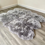 Arthur Cameron Genuine Double-Fleece Sheepskin Rug with a
