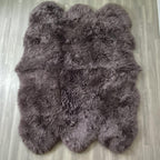 Arthur Cameron Genuine Double-Fleece Sheepskin Rug with a