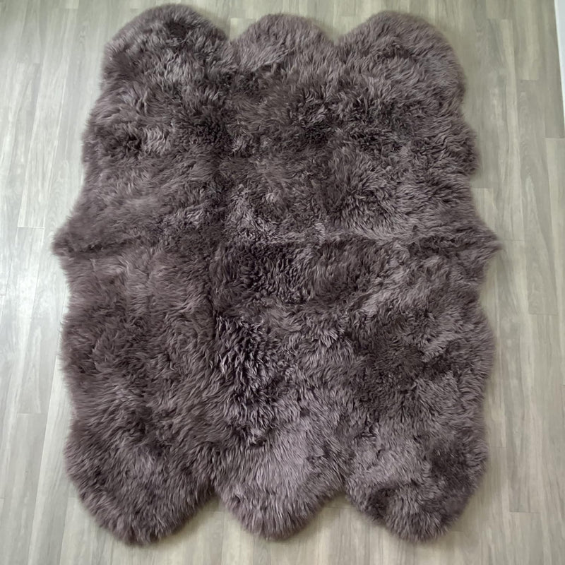 Arthur Cameron Genuine Double-Fleece Sheepskin Rug with a