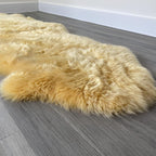 Arthur Cameron Genuine Double-Fleece Sheepskin Rug with a