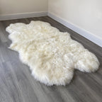 Arthur Cameron Genuine Double-Fleece Sheepskin Rug with a