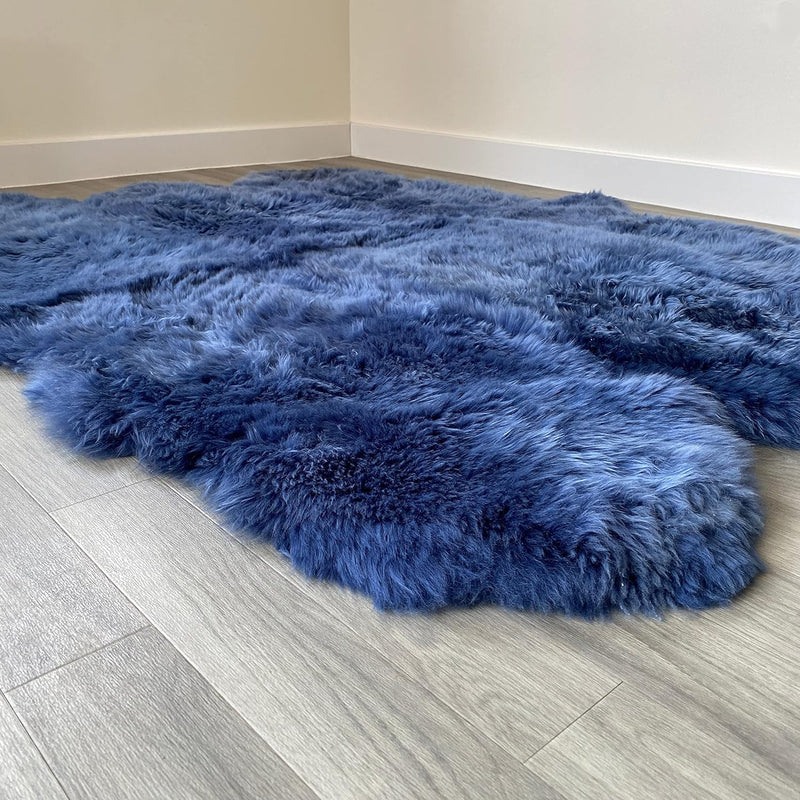 Arthur Cameron Genuine Double-Fleece Sheepskin Rug with a