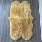 Arthur Cameron Genuine Double-Fleece Sheepskin Rug with a