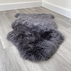 Arthur Cameron Genuine Double-Fleece Sheepskin Rug with a