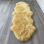 Arthur Cameron Genuine Double-Fleece Sheepskin Rug with a