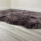 Arthur Cameron Genuine Double-Fleece Sheepskin Rug with a