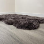 Arthur Cameron Genuine Double-Fleece Sheepskin Rug with a