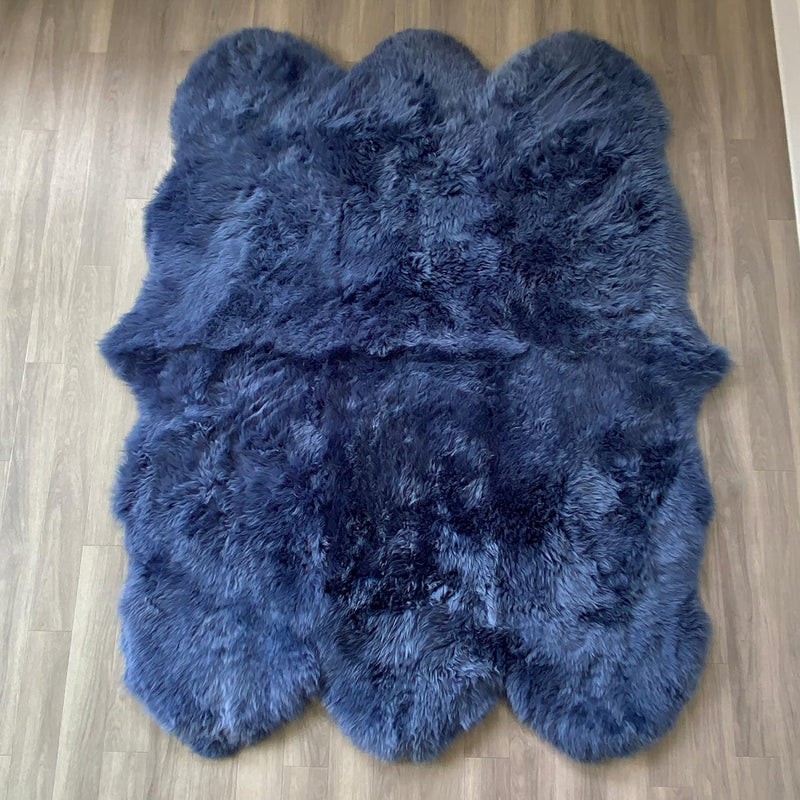 Arthur Cameron Genuine Double-Fleece Sheepskin Rug with a
