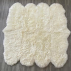 Arthur Cameron Genuine Double-Fleece Sheepskin Rug with a