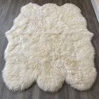 Arthur Cameron Genuine Double-Fleece Sheepskin Rug with a