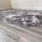 Arthur Cameron Genuine Double-Fleece Sheepskin Rug with a