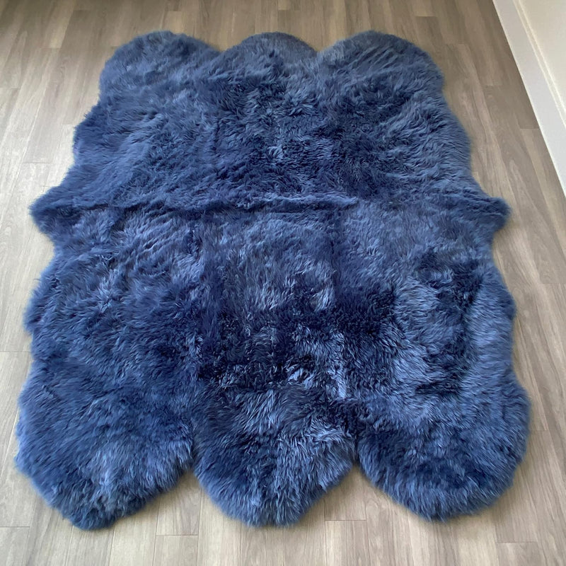 Arthur Cameron Genuine Double-Fleece Sheepskin Rug with a