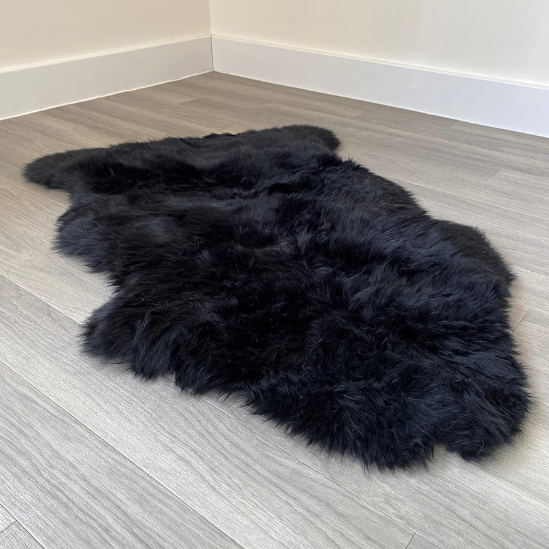 Arthur Cameron Genuine Double-Fleece Sheepskin Rug with a