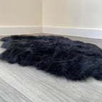 Arthur Cameron Genuine Double-Fleece Sheepskin Rug with a