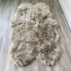 Arthur Cameron Genuine Double-Fleece Sheepskin Rug with a