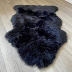 Arthur Cameron Genuine Double-Fleece Sheepskin Rug with a