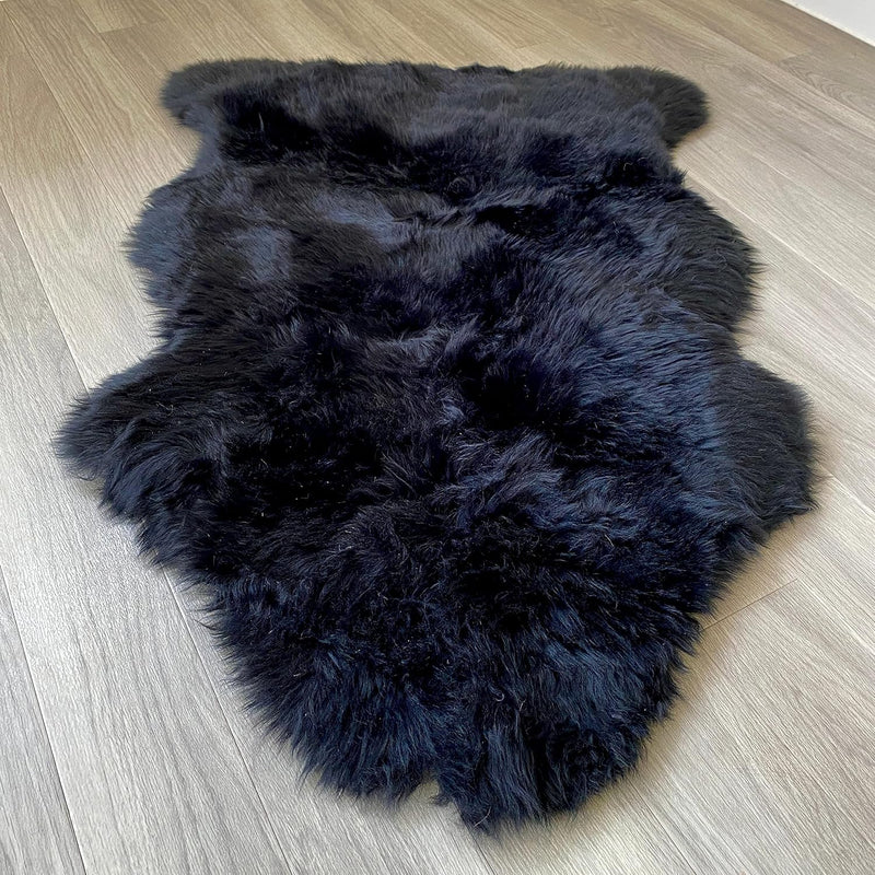 Arthur Cameron Genuine Double-Fleece Sheepskin Rug with a