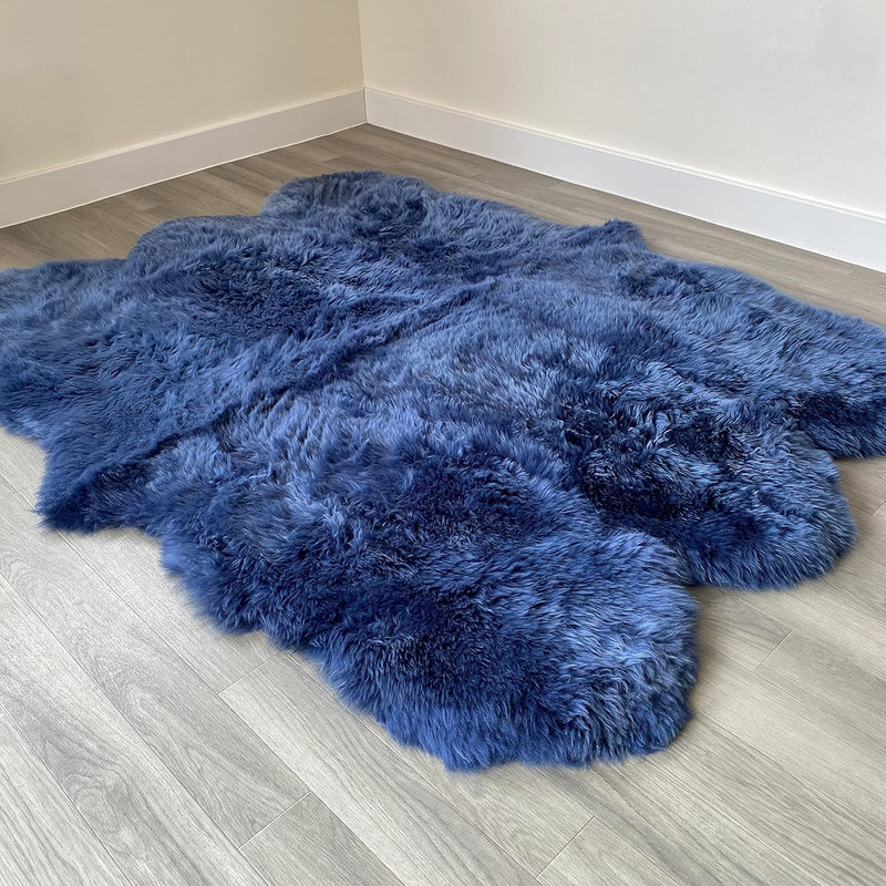 Arthur Cameron Genuine Double-Fleece Sheepskin Rug with a