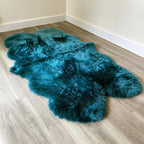 Arthur Cameron Genuine Double-Fleece Sheepskin Rug with a