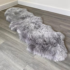 Arthur Cameron Genuine Double-Fleece Sheepskin Rug with a