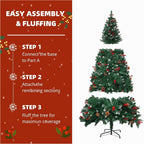 Artificial Christmas Tree Pre Lit Xmas 450 LED