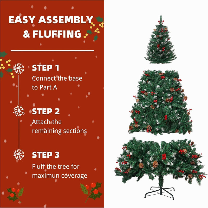 Artificial Christmas Tree Pre Lit Xmas 450 LED