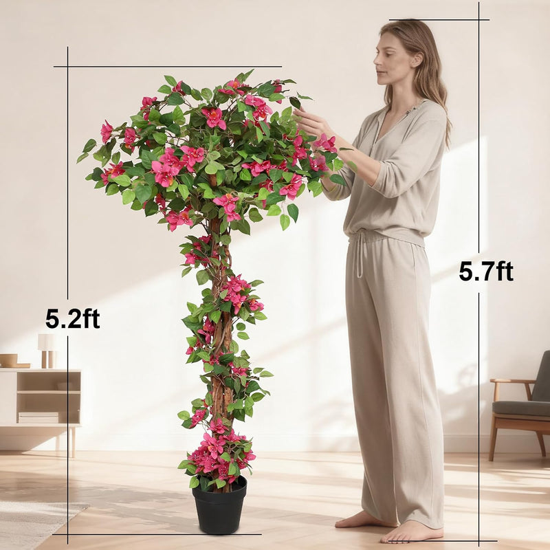 Artificial Plants Bougainvillea Tree in Cement Pot 160CM