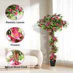 Artificial Plants Bougainvillea Tree in Cement Pot 160CM