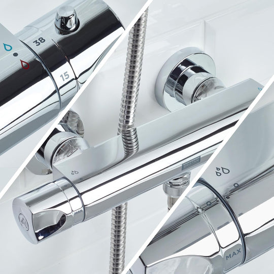 Artisan Thermostatic Shower Mixer Bar Valve Scratch Resistant