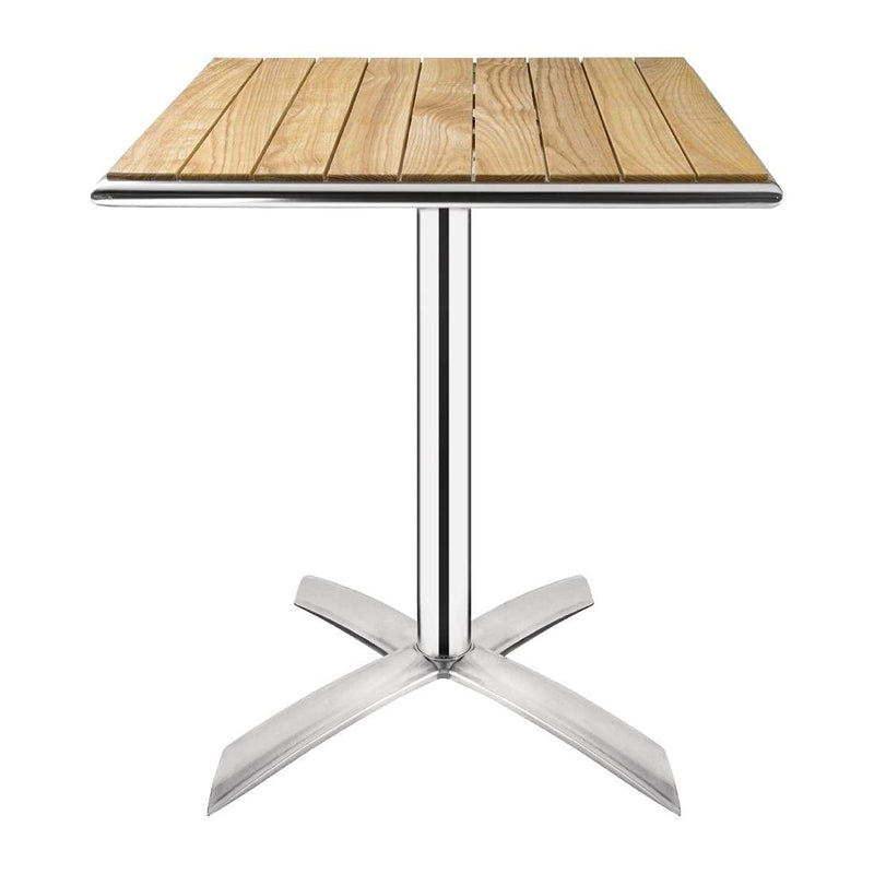 Ash Wood Flip Top Square Bistro Dining Table