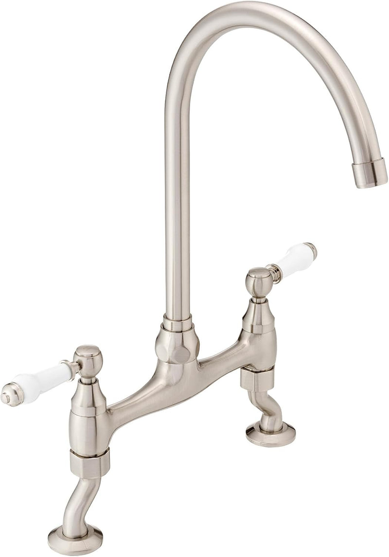 Astbury Deck Mounted Brushed Nickel Kitchen Sink Mixer