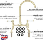 Astbury Deck Mounted Brushed Nickel Kitchen Sink Mixer