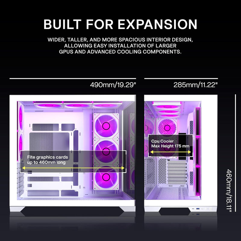 Atx PC Case Pre-Installed 8 Pwm Argb Fan