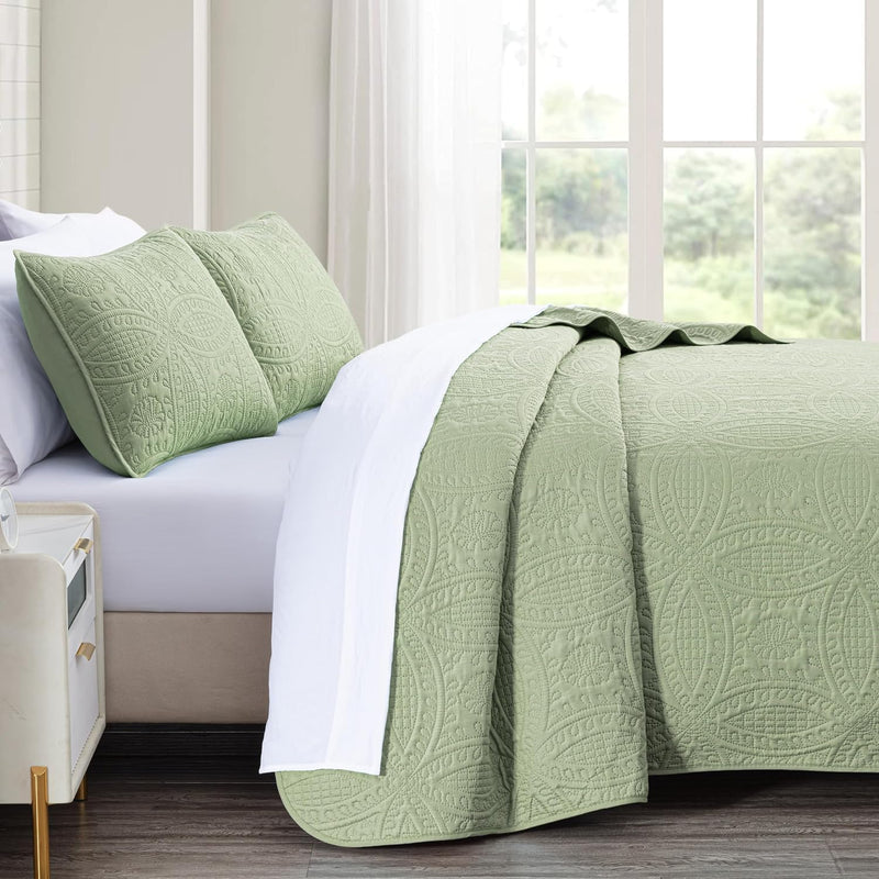 Austin 3-Piece Bedspread Set Microfiber King