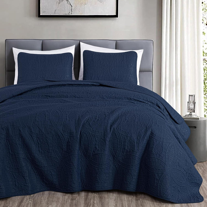 Austin 3-Piece Bedspread Set Microfiber King