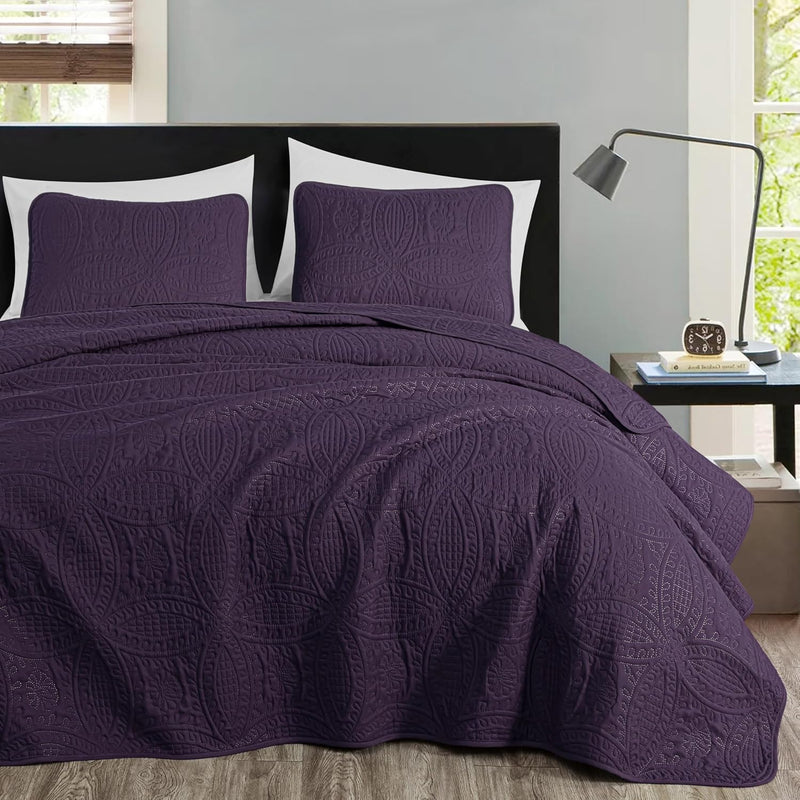 Austin 3-Piece Bedspread Set Microfiber King